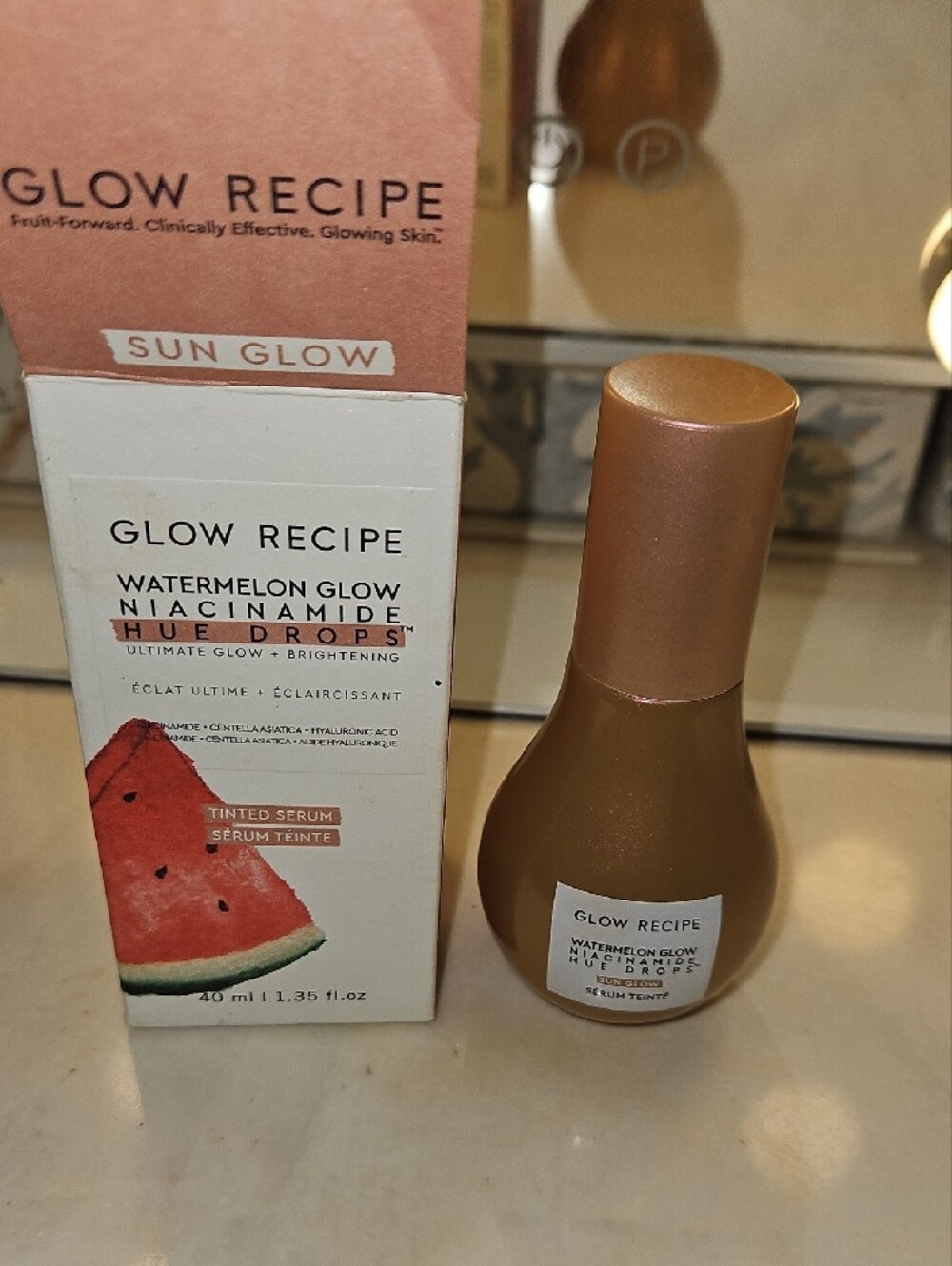 Glow Recipe Watermelon Glow Niacinamide Hue Drops Tinted Serum - Sun Glow (Pink)